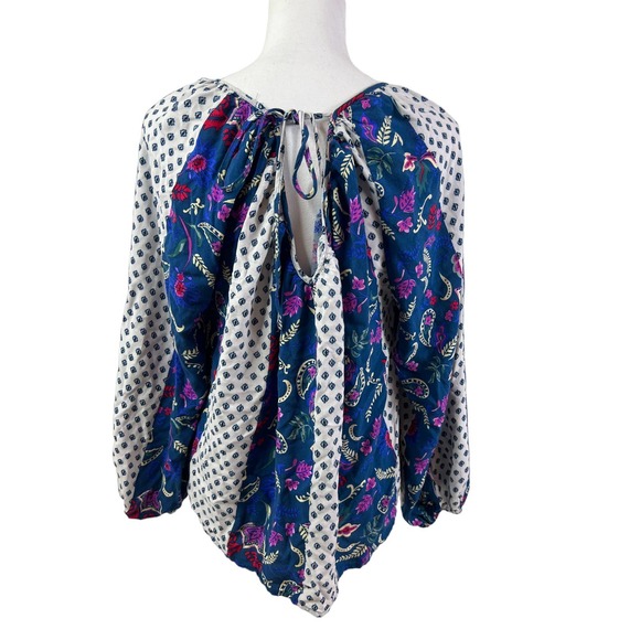 Andree by Unit flowy  boho Blouse Top plus size 1X tie‎ back - Picture 3 of 6